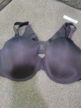 NEW! Soma Vanishing 360 Perfect Coverage Bra 42D Pale Black Underwire $60 NWT